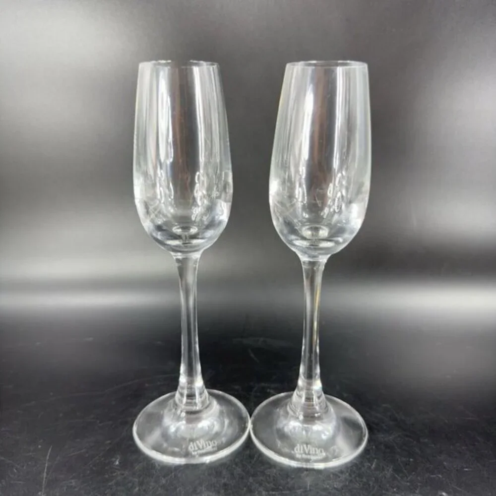 DeVino by Rosenthal Clear‎ Crystal Glasses Hand Blown Small Cups Barware Set 2